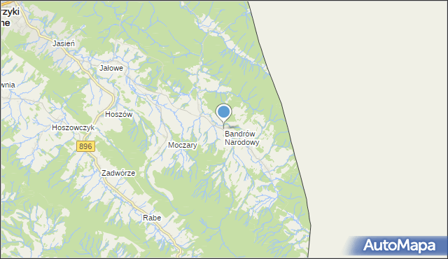 mapa Bandrów Narodowy, Bandrów Narodowy na mapie Targeo